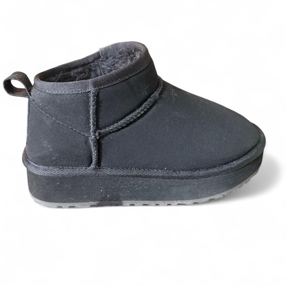 Black Suede Platform Ankle Boots